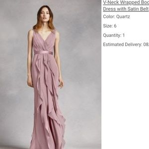 Vera Wang Rose/Mauve Bridesmaid Dress